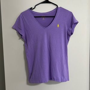 Woman’s purple POLO brand v-neck size medium short sleeve t-shirt